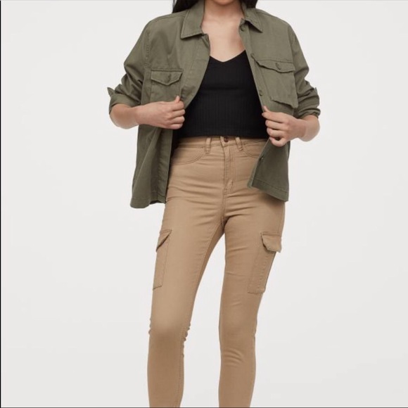Skinny jeans, khaki colour - Picture 1 of 1